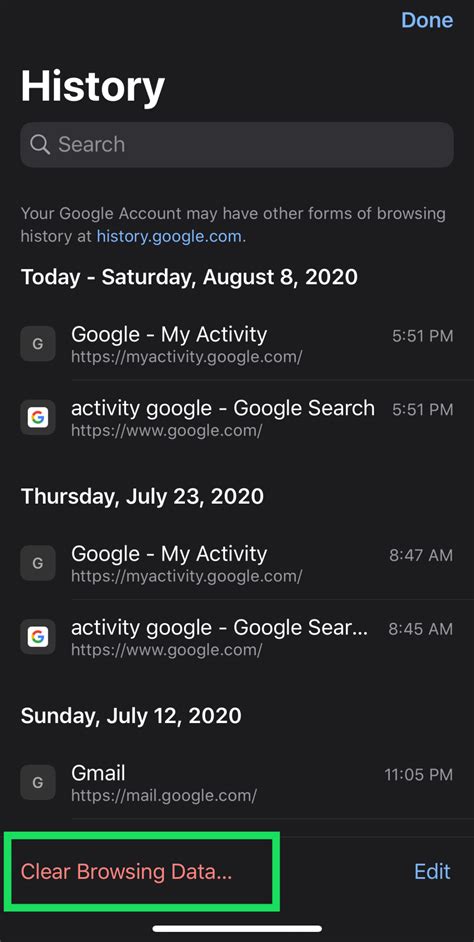 Manage & delete your Search history .